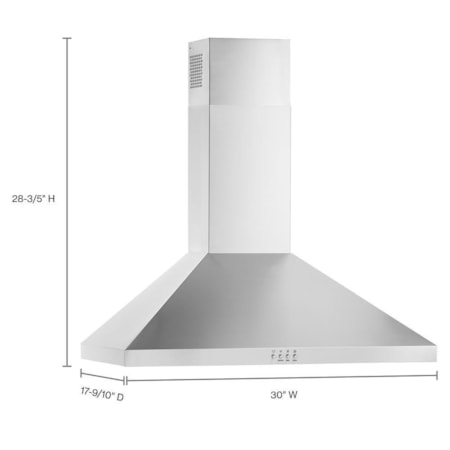 Whirlpool Chimney Wall Mount Range Hood