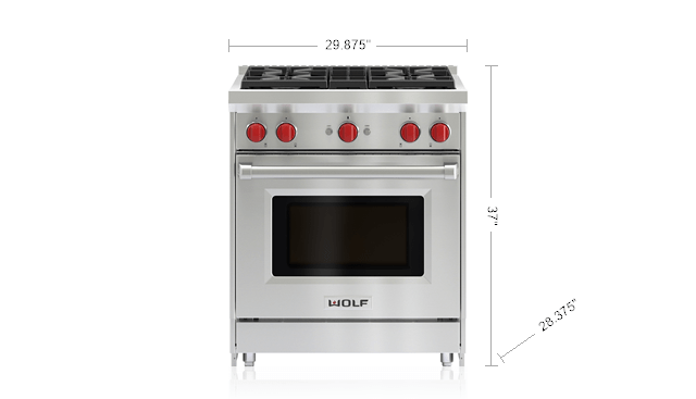 30" Free Standing Gas Range