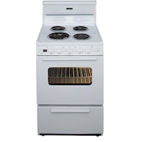 24 In. Freestanding Electric Range In White