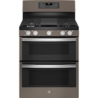 GE(R) 30" Free-Standing Gas Double Oven Convection Range