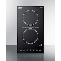 12" Wide 115v 2-burner Radiant Cooktop