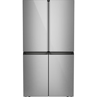 Caf(Eback)(Tm) Energy Star(R) 28.3 Cu. Ft. Smart Quad-Door Refrigerator In Platinum Glass With Dual-Dispense Autofill Pitcher