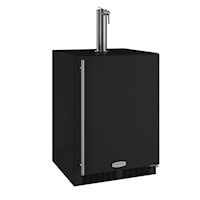 24-In Beverage Dispenser with Door Style - Black, Door Swing - Right