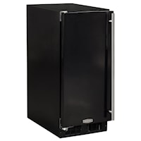 15-In Built-In All Refrigerator with Door Style - Black, Door Swing - Left