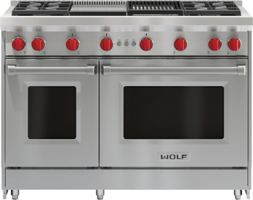 48" Gas Range - 4 Burners, Infrared Charbroiler And Infrared Griddle