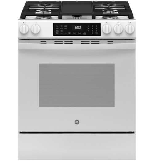 GE Appliances 30" Slide-In Front-Control Convection Gas Range with No Preheat Air Fry And Easywash™ Oven Tray