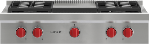 36" Sealed Burner Rangetop - 4 Burners And Infrared Griddle