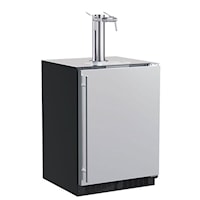 24-In Built-In Dispenser With Twin Wine & Beverage Tap With Door Style - Stainless Steel, Dispenser Type - Twin Wine