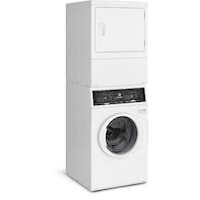 White Stacked Washer/Dryer: SF7 (Electric)