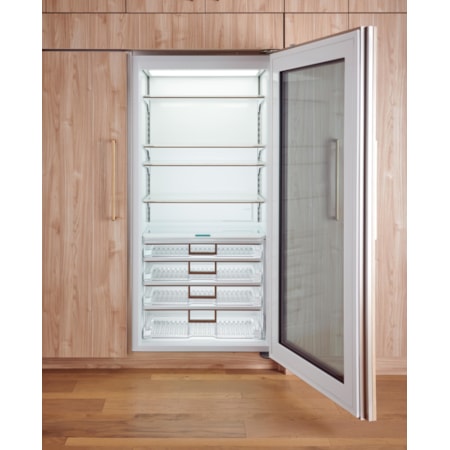 Glass Door Built In Refrigerator