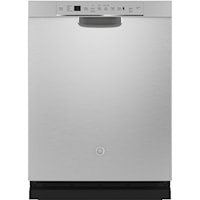 GE(R) Front Control with Stainless Steel Interior Dishwasher with Sanitize Cycle & Dry Boost