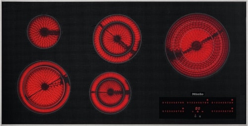 Km 5880 240V Stainless Steel - 42-Inch Electric Cooktop, Operated With Its Own Controls In Maximum Width For The Best Possible Cooking And User Convenience.