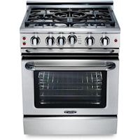 30" 4 Burner W/Bbq Grill Gas Self-Clean Convection Range - Ng