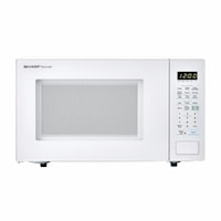 1.4 cu. ft. 1000W Sharp White Countertop Microwave Oven