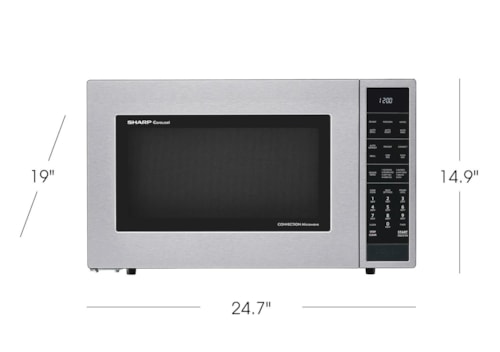 Sharp Appliances 1.5 Cu. Ft. 900W Sharp Stainless Steel Carousel Convection + Microwave Oven