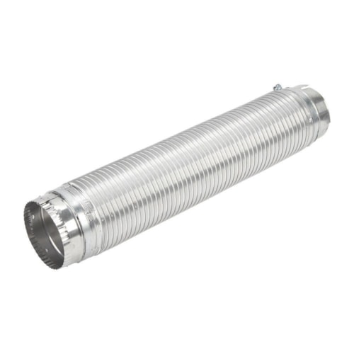 6' Dryer Exhaust Duct Of Snap-Lock Metal, With 1 Male Fitting And 1 Female Fitting For Standard 4" Exhaust Openings