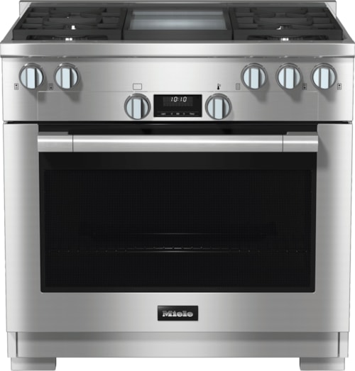 Hr 1136-3 G Ag Gd Clean Touch Steel - 36" Range All Gas With Directselect, Twin Convection Fans And M Pro Dual Stacked Burners