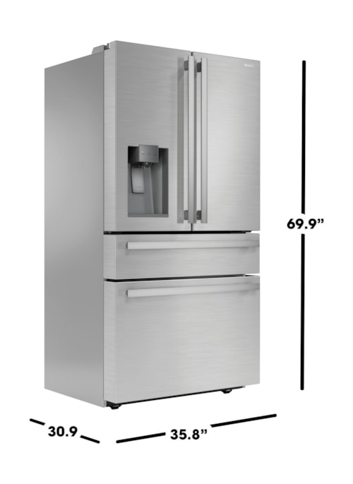 Sharp Appliances French 4-Door Counter-Depth Refrigerator with Water Dispenser