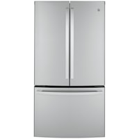 23.1 Cu. Ft. Counter-Depth French-Door Refrigerator Fingerprint Resistant Stainless Steel - GWE23GYNFS