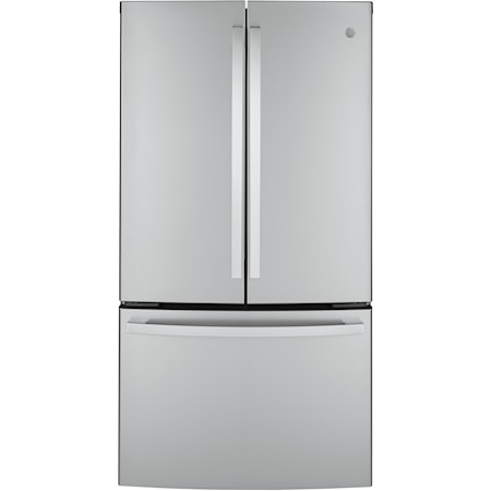 23.1 Cu. Ft. Counter-Depth French-Door Refrigerator Fingerprint Resistant Stainless Steel - GWE23GYNFS