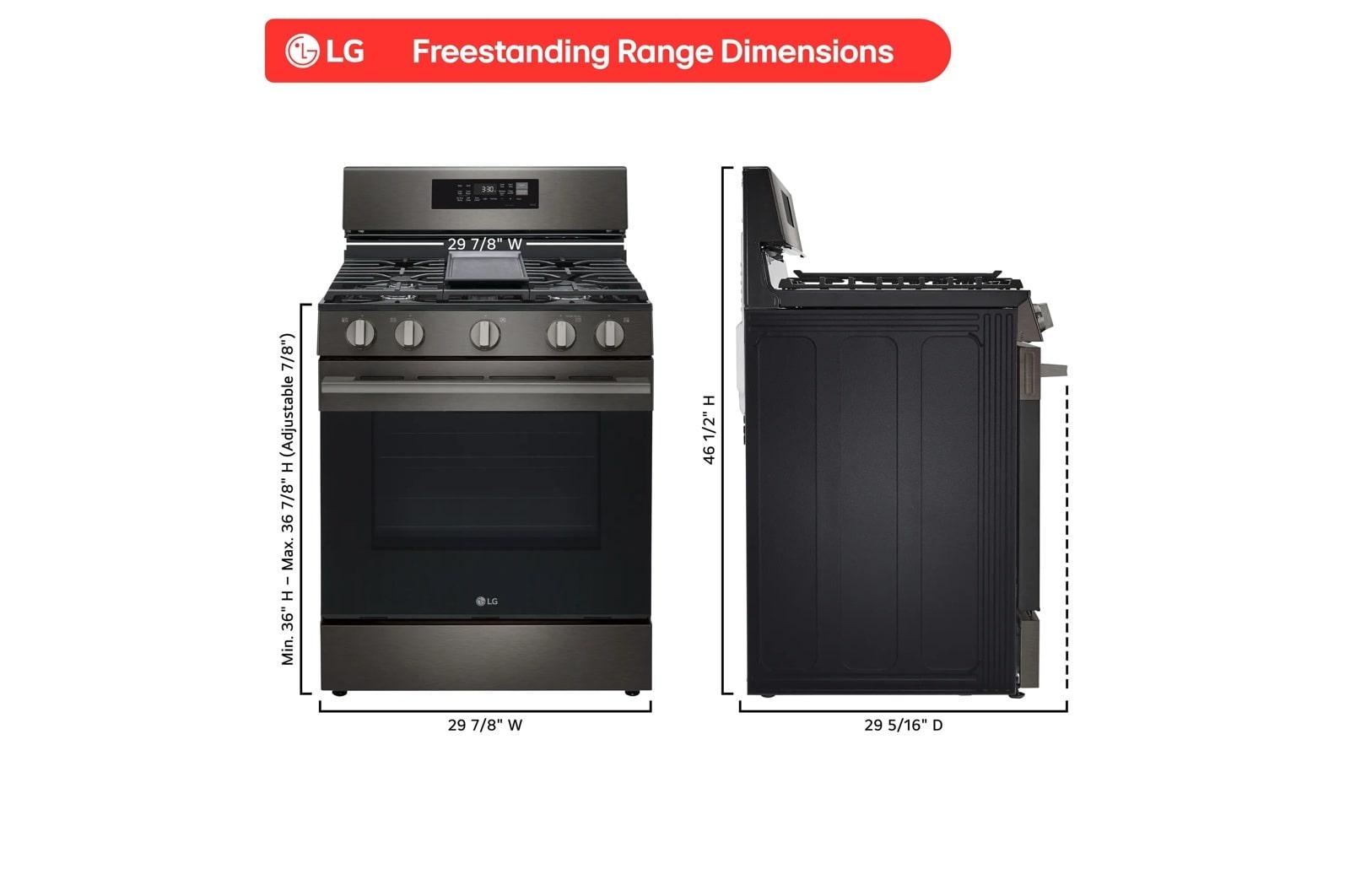 30" Free Standing Gas Range