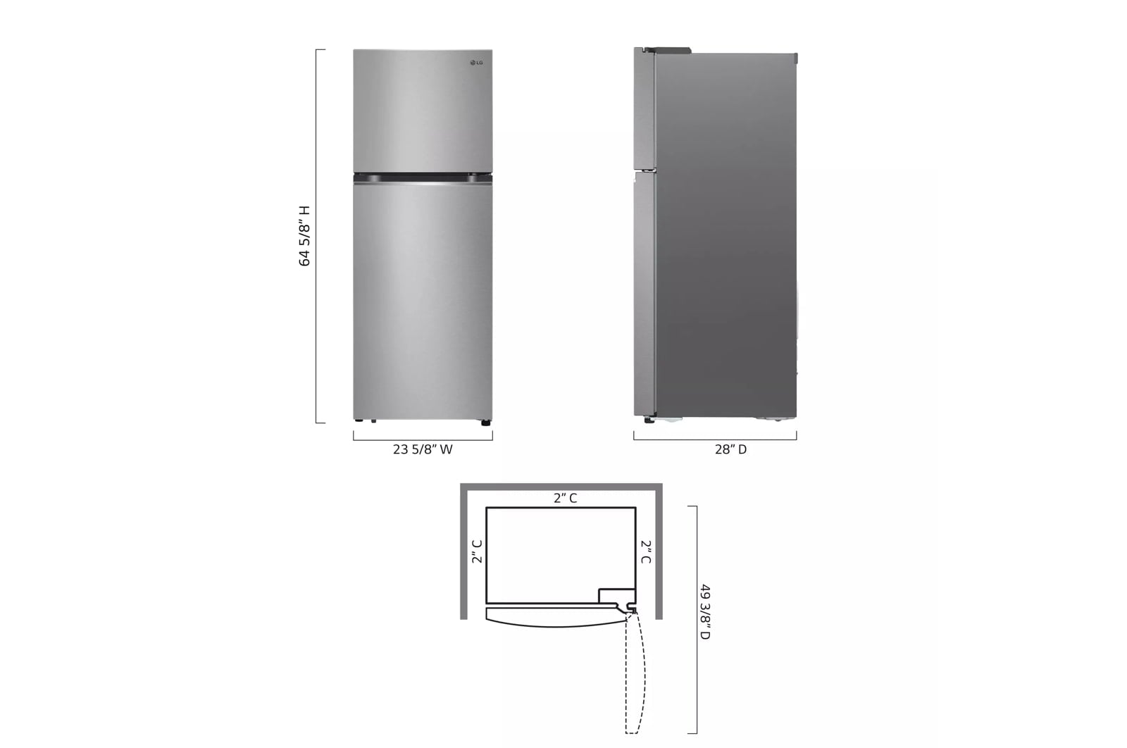 Top Freezer Freestanding Refrigerator