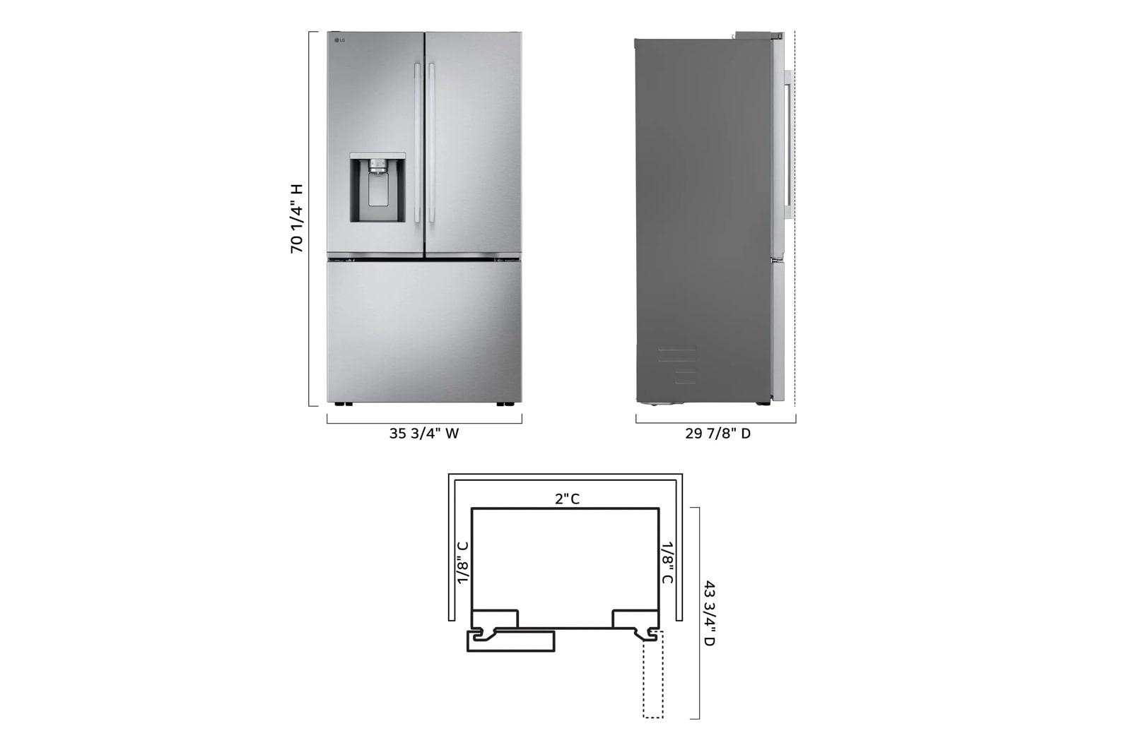 LG Refrigerators French Door Freestanding Refrigerator