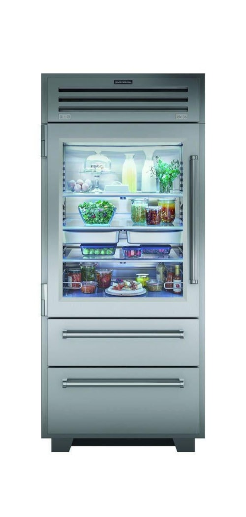36" Pro Refrigerator/Freezer With Glass Door