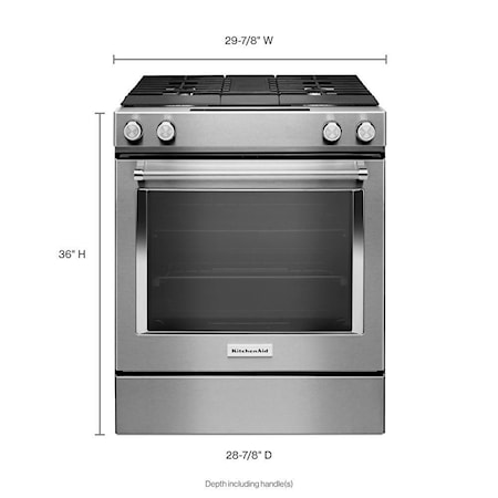 KitchenAid Slide In Gas Range