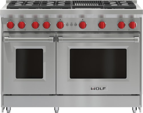 48" Gas Range - 6 Burners And Infrared Charbroiler