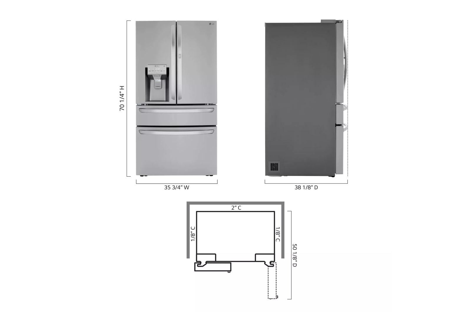 LG Refrigerators French Door Freestanding Refrigerator