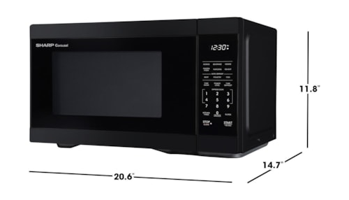 Sharp Appliances 1.1 Cu. Ft. 1000W Black Countertop Microwave Oven
