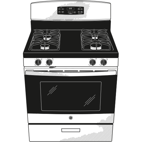 GE Appliances Gas Ranges 30" Free Standing Gas Range