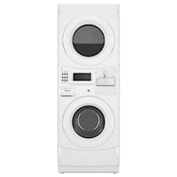 Commercial Electric Stack Washer/Dryer, Coin Equipped