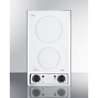 12" Wide 115V 2-Burner Radiant Cooktop