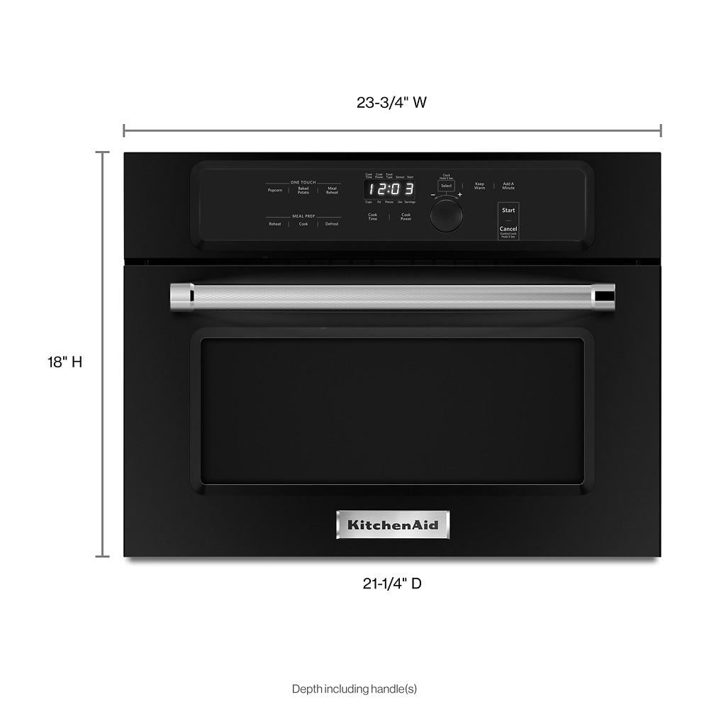KitchenAid KMBS104EBL 24" Built In Microwave Oven with 1000 Watt
