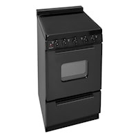 20 In. Freestanding Smooth Top Electric Range In Black