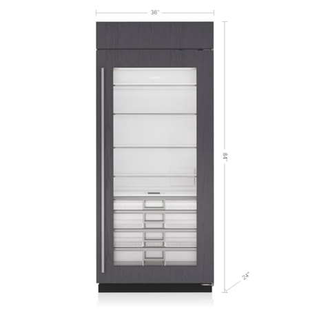 Glass Door Built In Refrigerator