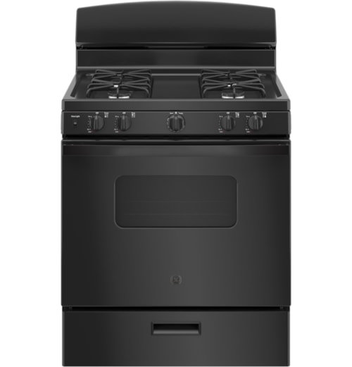 Ge® 30" Free-Standing Front Control Gas Range
