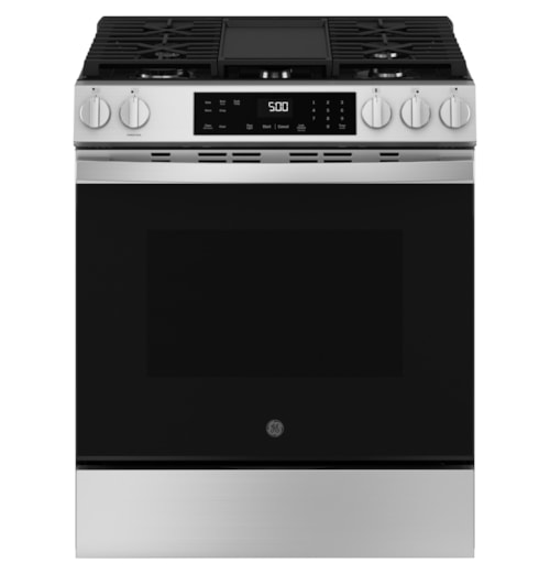 GE Appliances 30" Slide-In Front-Control Gas Range with Crisp Mode