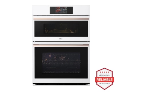 Lg Studio 1.7/4.7 Cu. Ft. Combination Double Wall Oven - Essence White