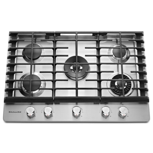 KitchenAid 30" 5-Burner Gas Cooktop With Griddle