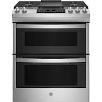 Ge(R) 30" Slide-In Front Control Gas Double Oven Range