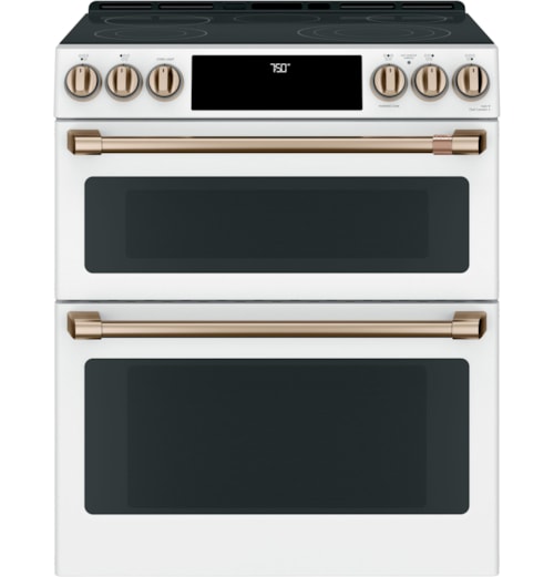Caf(Eback)™ 30" Smart Slide-In, Front-Control, Radiant And Convection Double-Oven Range