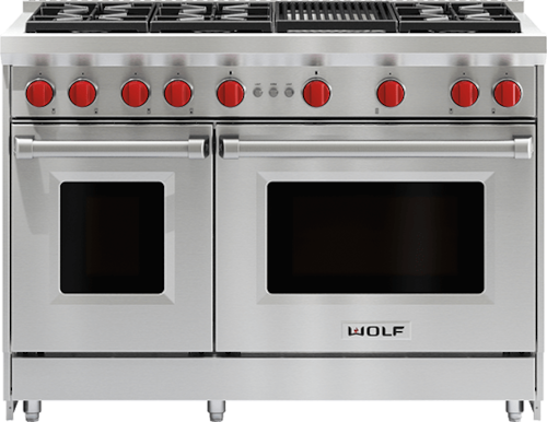 48" Gas Range - 6 Burners And Infrared Charbroiler
