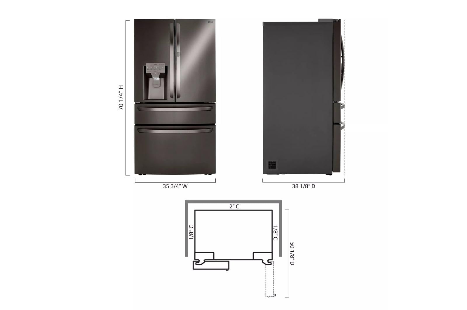 LG Refrigerators French Door Freestanding Refrigerator