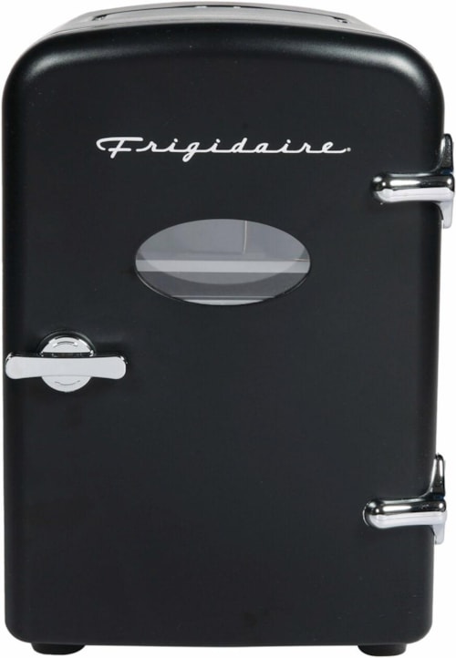 9-Can Retro Mini Fridge Cooler - Black