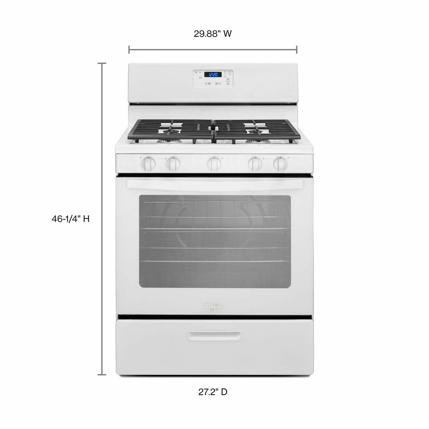 Whirlpool Gas Ranges 30" Free Standing Gas Range