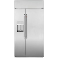 Caf(Eback)(Tm) 48" Smart Built-In Side-By-Side Refrigerator With Dispenser