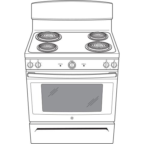 GE Appliances Electric Ranges 30" Freestanding Coil Electric Range